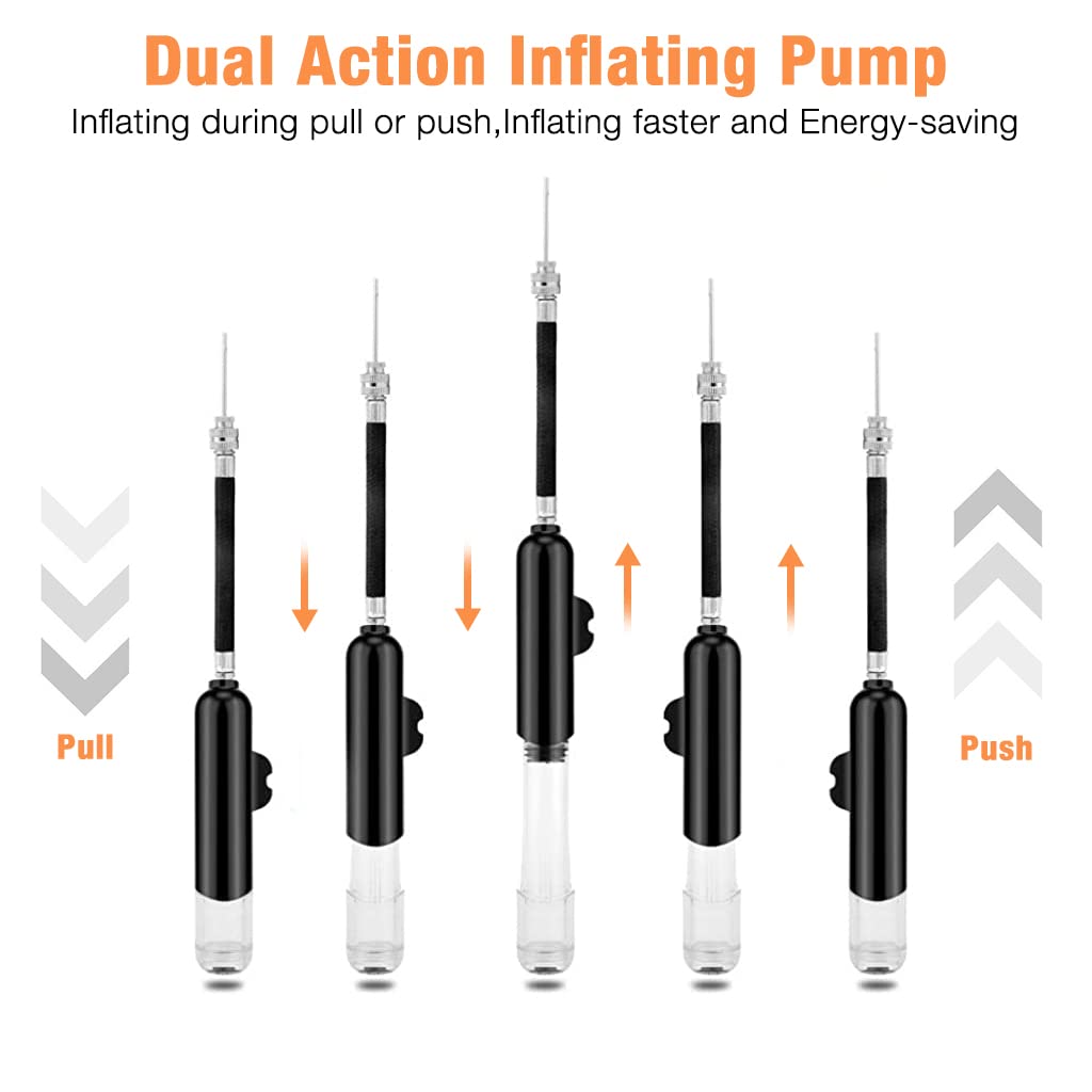 Proberos Air Pump, Cycle Mini Pump with 1 Needles and 2 Nozzles, Dual Action Inflate Mini Air Pump for Soccer Ball, Basketball, Volleyball, Bikes, Ball Sports Inflatable Accessories with pin Proberos Air Pump, Cycle Mini Pump with 1 Needles and 2 Nozzles, Dual Action Inflate Mini Air Pump for Soccer Ball, Basketball, Volleyball, Bikes, Ball Sports Inflatable Accessories with pin